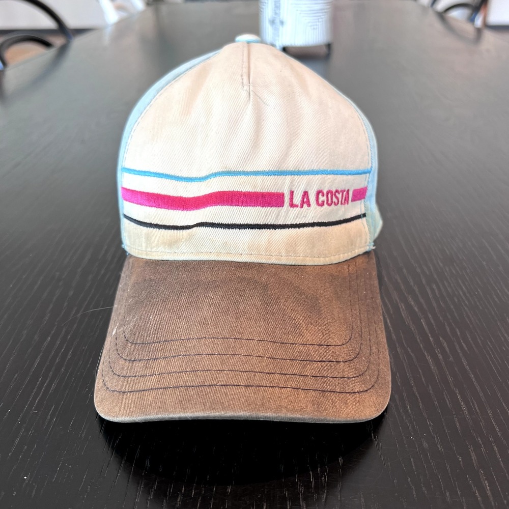 Pukka Hat Cap La‎ Costa Strap Back White Blue Ppink Adjustable Surf Fishing
